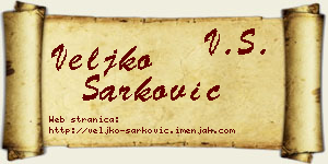 Veljko Šarković vizit kartica